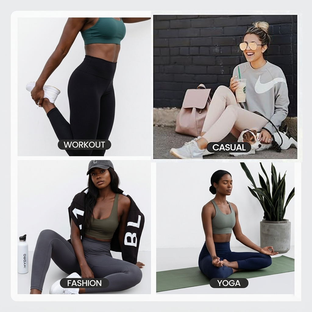 high waisted leggings for women no see through tummy control cycling workout yoga pants