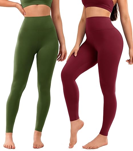 women’s high waisted leggings ultra soft stretch yoga pants tummy control lounge activewear