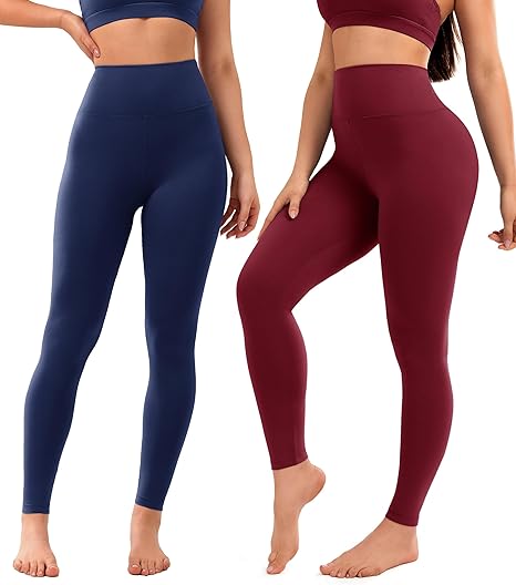 women’s high waisted leggings ultra soft stretch yoga pants tummy control lounge activewear